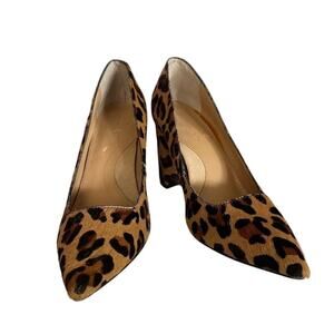 Banana Republic Women's Leopard Print Block Heel Pumps Size 6M Formal Shoes